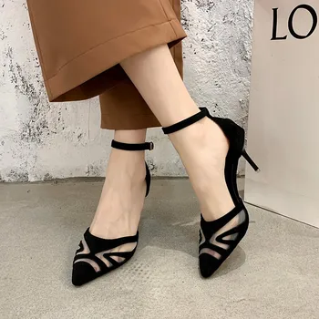 Vysoké podpätky luxusné dizajnér dámske topánky dámske vysoké podpätky 2020 jar leto sexy módne sandále office šaty biele, čierne topánky