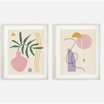 Abstrakt Matisse Kvetinový Listu Rastlín Váza Wall Art Plátno Na Maľovanie Nordic Plagáty A Potlačou Obrazov Na Stenu Pre Obývacia Izba Dekor