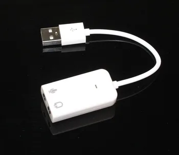 20 cm 7.1 Kanálový USB 2.0 Externé Zvukové Karty w/3.5 mm výstup pre Slúchadlá a Mikrofón Jack Rozhranie,Stereo Mikrofón Audio Adaptér Konvertor
