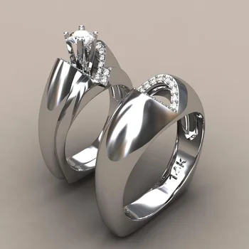 Luxusné Žena Zirkón Kamenný Prsteň Jedinečný Štýl Crystal Zlatá Farba Svadobný Prsteň Sľub Zásnubné Prstene Pre Ženy