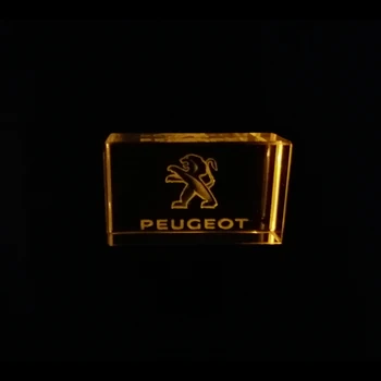 Peugeot Auto Logo Prihlásiť crystal USB flash disk 4 GB 8 GB 16 GB 32 GB, 64 GB 128 GB vlastné Logo Externé pamäťové karty memory stick u diskov