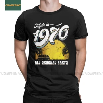 Humor Vyrobený V Roku 1970 Všetky Originálne Diely 50 Narodeninám T-Shirt Mužov Bavlnené Tričká Výročie Krátky Rukáv Tees Plus Veľkosť Topy