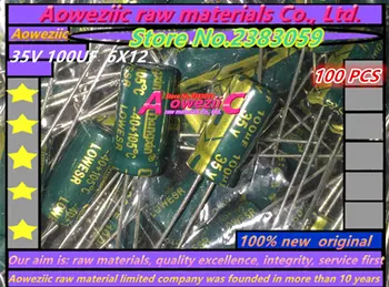 Aoweziic 100 KS 100UF 35V 6*12-vysoká frekvencia nízky odpor elektrolytický kondenzátor 35V 100UF 6X12