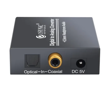 Esynic 3,5 mm Digitálneho Na Analógový Analógový Audio Prevodník DAC Optické Koaxiálne Digitálne Audio Na Analógový signál R/L RCA, 3.5 mm Jack Adaptér