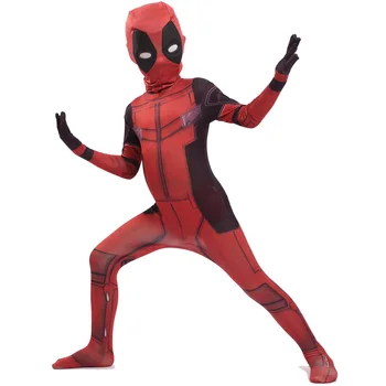 2020 Deadpool Kostým CosplaySuperhero Kostýmy, Masky Jumpsuit Oblek Kombinézu Halloween Party Kostým pre Chlapca Dospelých