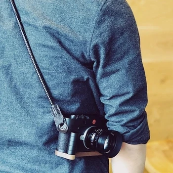 Ručne tkané Kožené kábel Kamery Ramenný Krk Pás pre Mirrorless Digitálny Fotoaparát Leica, Canon, Fuji Nikon Olympus Pentax Sony