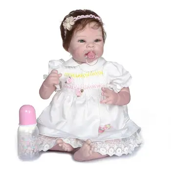 Bebes bábika 55 CM zberateľské predmety umelecké bábika mäkké body handmade podrobné maľovanie znovuzrodené dieťa látkové telo realisticky dieťa