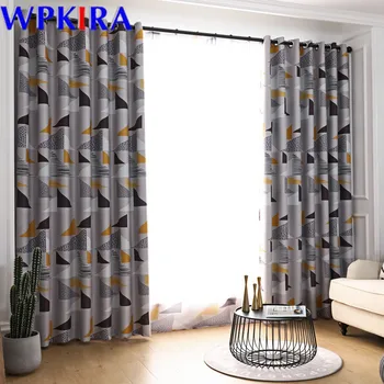 Vytlačené Geometrické Priesvitné Záclony Zatmenia Pre Obývacej Izbe, Žalúzie Prikryť Spálňa Moderné Okno Liečba Domov zariadené, pri W-ZH215