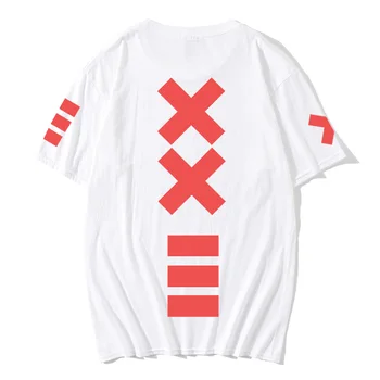 Harajuku zábavné vytlačiť T-shirt muži t-shirt XX hip-hop, 100 bavlna ulice, hip-hop oblečenie T-shirt pánske tričko voľné bežné T-shirt
