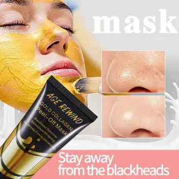 Nové Zlaté Masky Film Blackhead Zmenšovať Póry Miznú Jemné Linky Oil Control Hydratačné Spevnenie Zubov Trhať Maska TSLM1