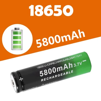 Užitočné Bezpečné Praktické Nabíjateľná 18650 Batérie 5800mAh 3,7 V Trvanlivé Nabíjateľná 18650 Batérie