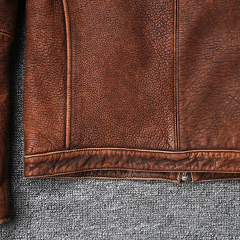 Real Plus Veľkosť Kabát Muži Jeseň Zimné Oblečenie 2020 Streetwear Skutočné Nosenie, pánske Kožené Sako 799