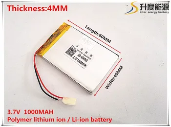 5 ks [SD] 3,7 V,1000mAH,[404060] Polymer lithium ion / Li-ion batéria pre HRAČKA,POWER BANKY,GPS,mp3,mp4,mobilný telefón,reproduktor