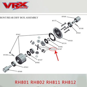 Rc auto diely,85036 Diff. Uhlový prevod Nastaviť pre VRX Racing 1/8 rozsahu auto RH801/802/811/812,VRX-1 VRX-2