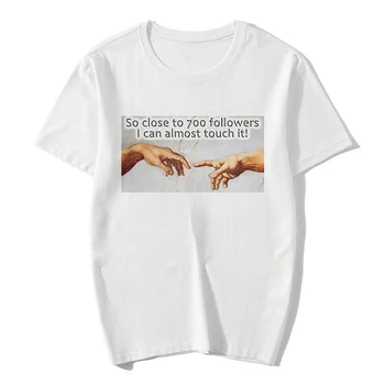 2021 Nové Nebo Peklo Tlačiť T-shirt Ženy Michelangelo Harajuku Gothic, Vintage Krátky Rukáv Topy Tees Bežné Pár 90. rokov Oblečenie