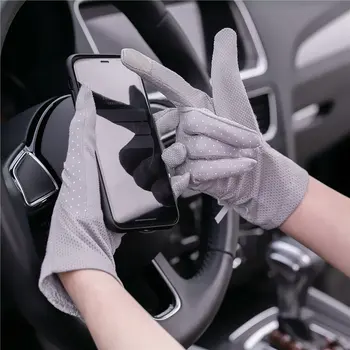 Nové Fahion Bavlnené rukavice Non-slip Priedušná Dámy Rukavice Mieste Letné Tenkú Ochranu proti UV žiareniu Slnka Rukavice vodičské rukavice
