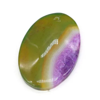 Prírodný kameň prívesok vajcovité Bicolor Agates pozlátený náhrdelník prívesok pre DIY šperky najlepší darček k narodeninám veľkosť 30x45mm