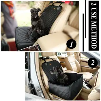 2 v 1 Auto Pet Prídavného Sedadla & Predný Kryt Sedadla Skladacia Anti-Slip Nepremokavé Bezpečné Multifunkčná Skladacia Auto Kryt Sedadla