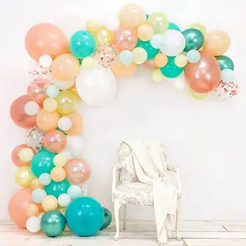98pcs/set Ružová Balón Arch Kit Farebné Latexové Balóny Garland Svadobné Party Baby Sprcha Dodávky Pozadie Dekor Baloons