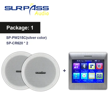 Smart Home Hudobný Systém Loadspeaker Mini 4 cm Bluetooth Stenu Zosilňovač Stropný Reproduktor S FM Rádiom AUX, USB TF Karty, Funkcie