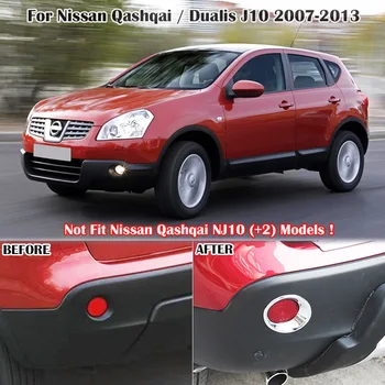 Pre Nissan Qashqai Dualis J10 2007 - 2010 2011 2012 2013 Chrome Zadné Hmlové svetlo Kryt Chvost Hmlové Svetlo Lampy Výbava Chránič Styling