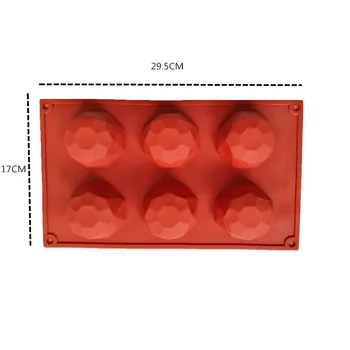 SHENHONG kosoštvorca Umenie Mousse Čokoláda 3D Silikónové Formy Tortu Formy Pečenie Dezert Moule Pečenie Pečiva 6 Otvorov Pan