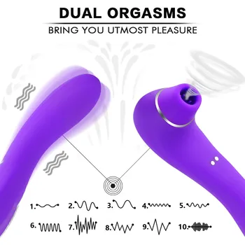 Klitoris Bulík Dildo Vibrátor Pošvy Vibračný Stimulátor Hračky pre Dospelých Bradavky Sania Fajčenie Sexuálne Hračky pre Ženy Masturbator