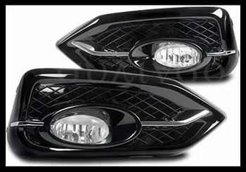 Sulinso Pre-Honda Civic 2DR Nárazníka Jazdy Chrome Hmlové Svetlá Žiarovky s Lesklá Čierna Rámčeky