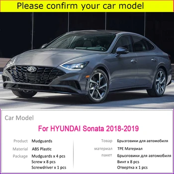 Auto Mudflap Blatník Na Hyundai Sonata 2019-2018 Cez Blatník Blato Klapky Stráže Splash Klapka Blatníka Príslušenstvo