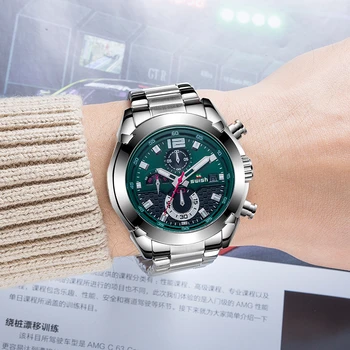 SVIŠŤANIE Mužov Módne Hodinky Luxusné Podnikania Dátum Športové Náramkové hodinky Vodotesné Chronograf Svetelný Quartz Vojenské Hodinky Reloj 2020
