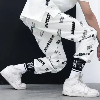 2020 Módne Blok Patchwork Harajuku Joggers ženy Hip Hop Hárem Nohavice Bežné Streetwear Swag Trati Nohavice Mens Sweatpants