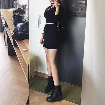 Kórejský Štýl Black Hip Sukne Nepravidelný Micro Mini Sukne, Mini Sukne Letné Módy Saia Vysoký Pás Faldas Mujer 2020 Nové