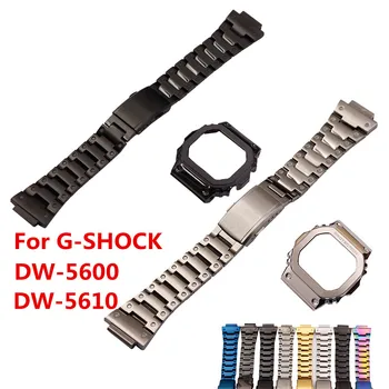 Príslušenstvo hodinky vhodné pre Casio hodinky kovové puzdro remienok DW5600 gw5000 GW-M5610 B5600 upravený príslušenstvo