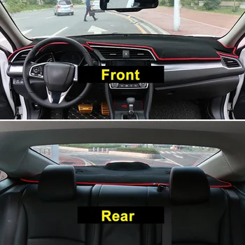 Auto Tabuli Vyhnúť Light Pad Nástroj Platformu Kryt Mat Koberce ANti-UV LHD Pre Honda Civic 10. 2016 2017 2018 Príslušenstvo
