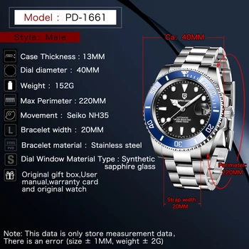 PAGANI DIZAJN Muži Hodinky Automatické Mechanické Náramkové hodinky Dátum Nehrdzavejúcej Ocele Zafírové Sklo Muži Hodinky Reloj Hombre 2020