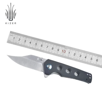 Kizer lovecký nôž junges V3551N1 2020 nové edc nôž black G10 rukoväť s špeciálne otvory užitočné camping nástroj