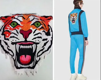 Výšivky šiť na nové veľké škvrny stick nášivka cartoon hlava tigra patch odevy textil odevy diy plavidlá dekorácie