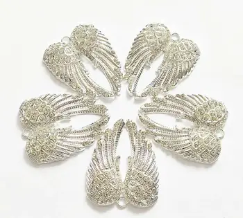 10pcs Krídlo zobrazili kľúčové tlačidlá pre ženy DIY šperky príslušenstvo LT042