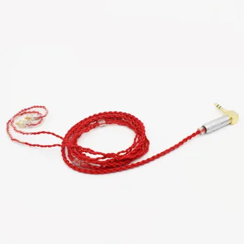 Najnovšie FENGRU DIY 1,2 M monokryštálov medi 3,5 mm Konektor MMCX kábel Upgrade kábel Pre Shure pin série (535/215 atď.)