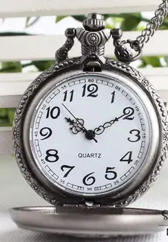 Čierna Butler anime náhrdelník vreckové hodinky a fob reťazca darček PO547