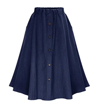 Denim sukne s-line vysoký pás stredná dĺžka Jean sukne dámske voľné Bežné dlhé sukne