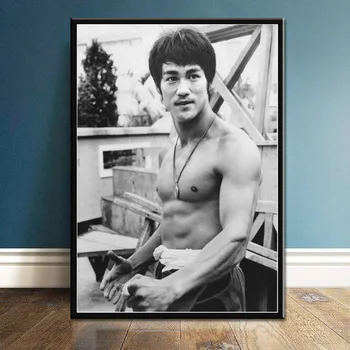 Plagát Bruce Lee Plagáty a Vytlačí Plátno na Maľovanie na Stenu Umenie Obrázok pre Obývacia Izba Domova
