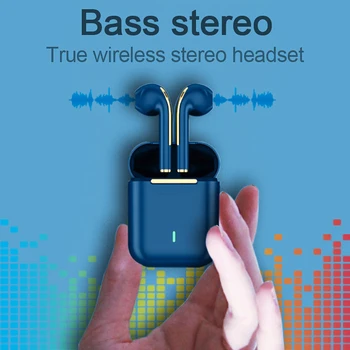 Nové J18 TWS Bezdrôtové Bluetooth Slúchadlá Music Headset, Handsfree Slúchadlá Pre Xiao Smartphone Touch Ovládania Slúchadlá Červená