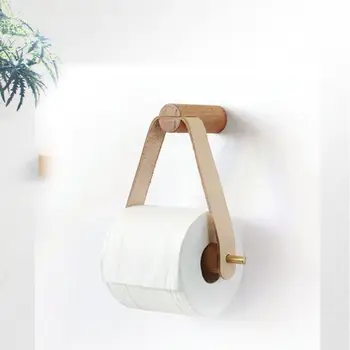 Nordic Tvorivé Drevené Toaletný Papier Držiak Kúpeľňa Skladovanie Kuchyňa Uterákov Rack Príslušenstvo