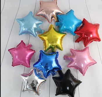 20pcs 10-palcový Mini Päť-špicaté Hviezdy Balóny, Farebné Červená Hviezda Fóliové Balóniky, Narodeniny, Svadobné Dekorácie Dodávky