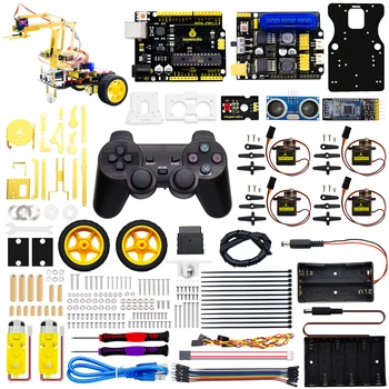Keyestudio 4DOF Mechanické Rameno Robota Auto Vzdelávania Starter Kit W/PS2 Contoller pre Arduino Robot/Support Android &IOS