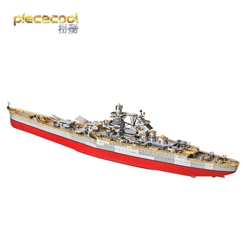 Kus cool 3D Kovov Puzzle RICHELIEU bojová loď Model súpravy DIY 3D Laser Cut Zostaviť Skladačka Hračky DARČEK Pre Deti