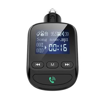 ALLSOME Bluetooth 5.0 Súprava Handsfree Bezdrôtový FM Vysielač AUX Audio Car MP3 Prehrávač, Podpora TF Kariet / U Prehrávanie Disku