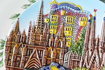 Barcelona Gaudi španielsky turistický suvenír Tvorivé Kyvadlo Závesné Dosky Dekorácie Doska Domov Darček Cestovné Pamätná Doska