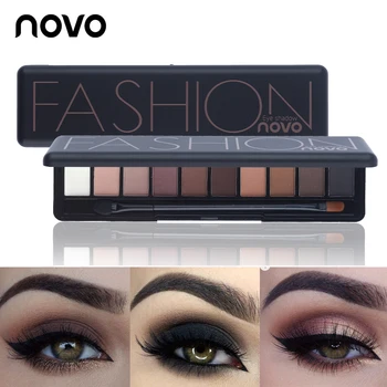NOVO Nové Matným Leskom Lesk Eyeshadow Palety make-up Kit Zemi Farebné Očné tiene Pigment Údená Nahé Prírodné Oči Kozmetika